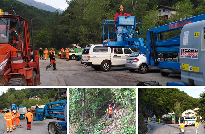 Maxi esercitazione di protezione civile sulla provinciale della val Bognanco