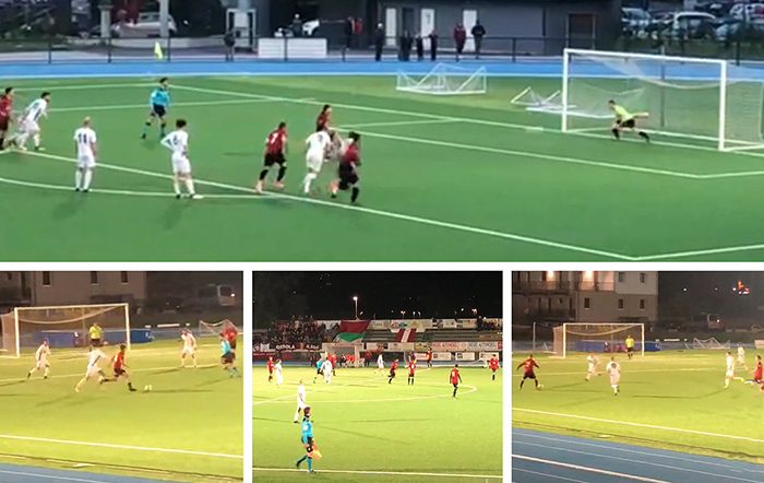 L'Omegna al Curotti vince per 3-2 il derby con la Juve Domo. Video del rigore