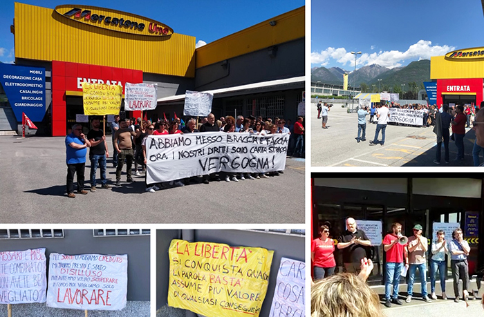 Assemblea dei lavoratori del Mercatone Uno di Crevoladossola: "Vogliamo lavorare". Video