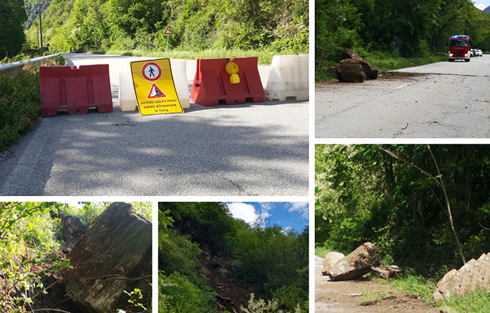 Resta chiusa a tempo indeterminato la provinciale a Mergozzo dopo la frana