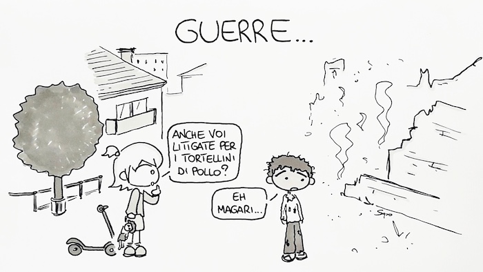 Ci sono guerre...e guerra. Ecco la nuova vignetta di Sapo