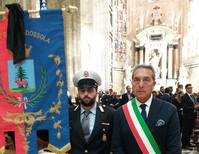 Il sindaco Toscani ai funerali di Squinzi: come cittadini di Villadossola lo ringraziamo
