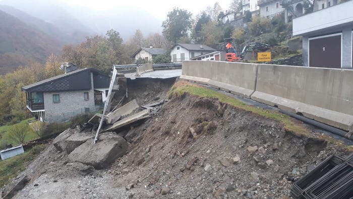 Bognanco: smottamento a Graniga, alta valle isolata - Foto