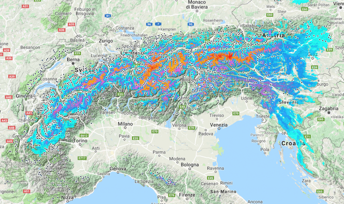 Neve sulle Alpi, attesa oltre un metro di coltre