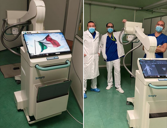 Giunto al san Biagio lo strumento Rx portatile acquistato con la raccolta fondi online, in settimana in arrivo due ventilatori polmonari