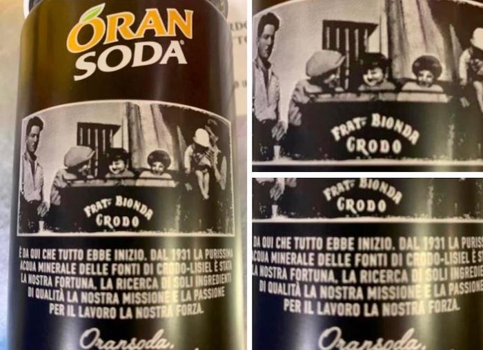 Una vecchia famiglia ossolana sulle nuove lattine di Oransoda