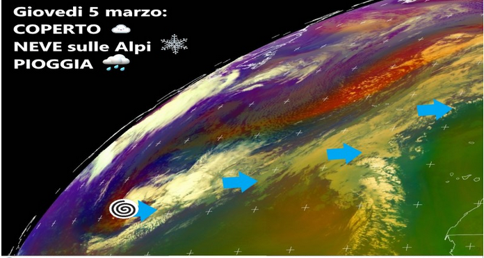 Nuova fase di maltempo, anche sul Vco, in arrivo dall'Atlantico