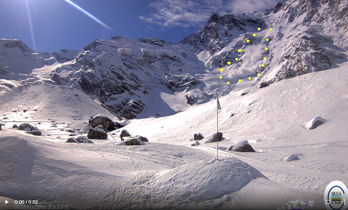 Tempo variabile sino a sabato quando dovrebbe piovere, valanga sul Monte Rosa dal canalone Imseng
