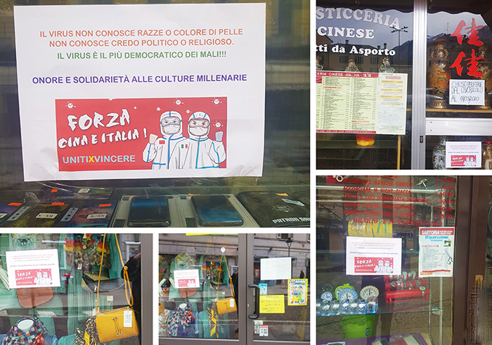 "Cina e italia unite per vincere". Chiudono tutte le attività cinesi di Domodossola: "Solidarietà alle culture millenarie". Foto