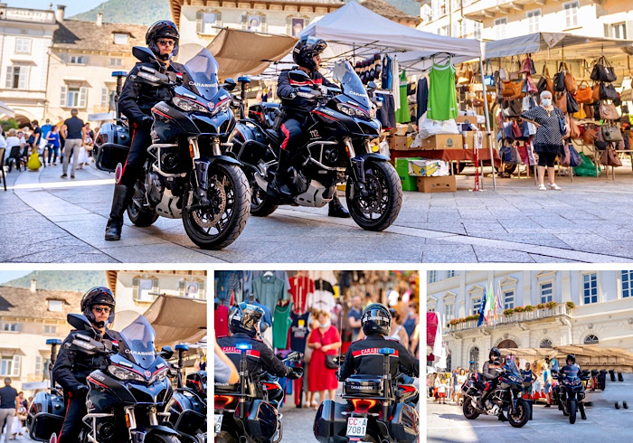 Controlli dei Carabinieri potenziati, ci sono anche i motociclisti al mercato