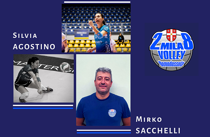 Mirko Sacchelli e Silvia Agostino nello staff del 2mila8volley Domodossola