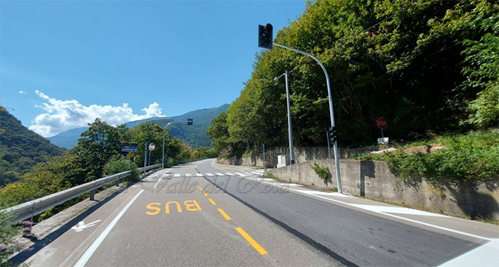 Nuovo impianto semaforico lungo la s.p.66 della Valle Anzasca