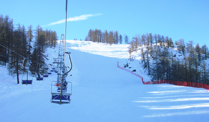  La nazionale di sci italiana di slalom gigante in allenamento a Domobianca