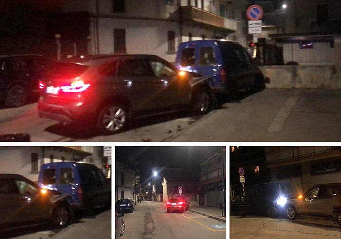 Incidente: una Bmw X1 centra un furgone Citroen posteggiato