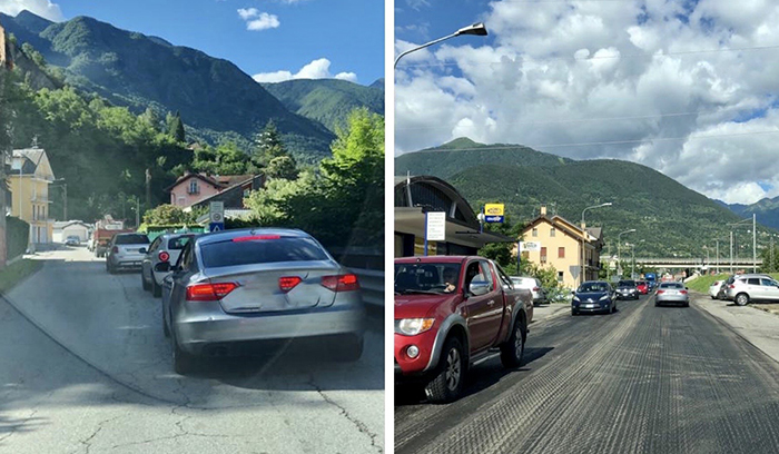 Si riasfalta la rotonda sulla Provinciale. Code tra Trontano e Domodossola
