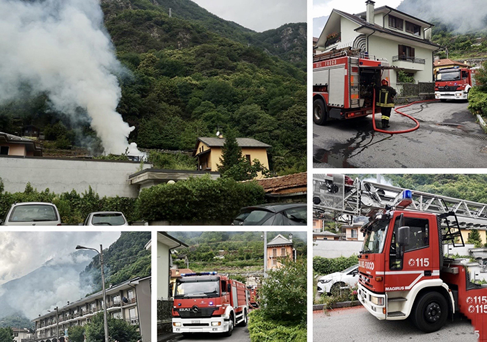 Spento l'incendio a Piedimulera