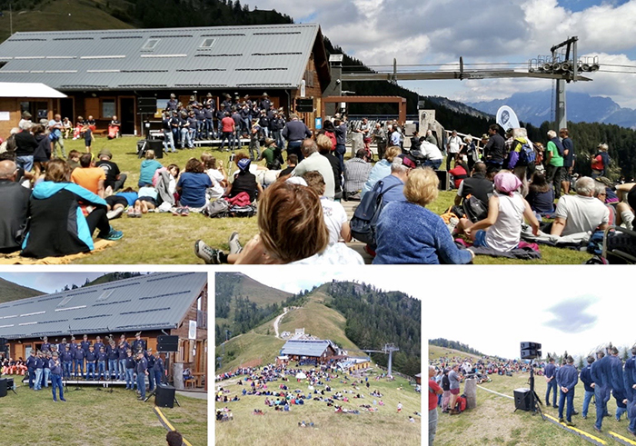 Tantissimi alla Piana di Vigezzo per il concerto del Coro della Brigata Alpina Tridentina. Foto