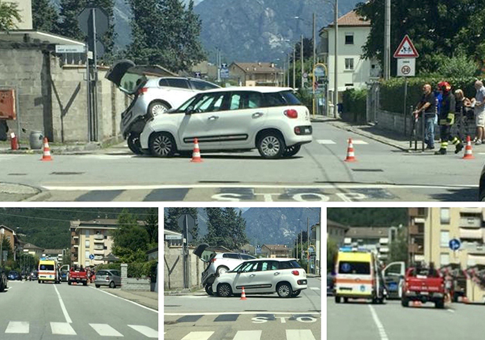 Incidente tra due auto alla Cappuccina di Domodossola