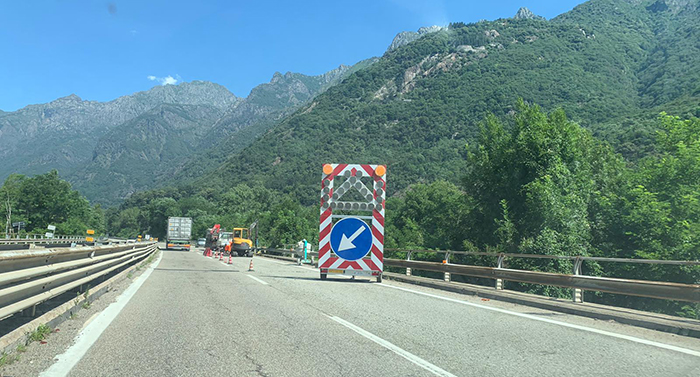 Superstrada dell'Ossola: si riasfalta il tratto tra Ornavasso e Mergozzo. Fine lavori per il 7 agosto