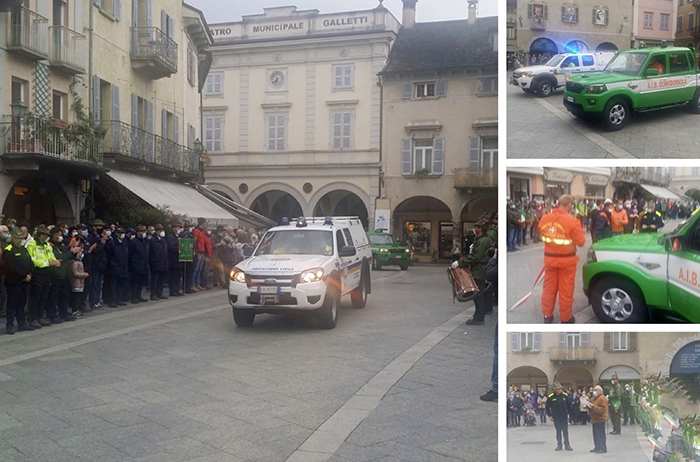 Presentati i nuovi mezzi della squadra Aib e del Gruppo Protezione Civile Alpini di Domodossola. Foto