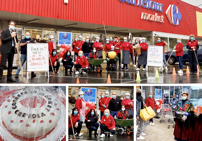 Grazie alle torte solidali dei dipendenti Carrefour di Crevola raccolti 810 euro per un'azienda agricola alluvvionata