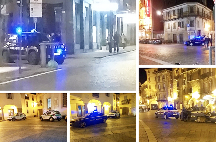 Girava ubriaco senza mascherina, multato. Controlli delle forze dell'ordine nel coprifuoco domese
