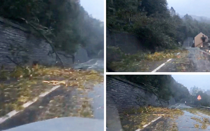 Vigezzo: piante sulla 337, frana a Dissimo, smottamento a Prestinone
