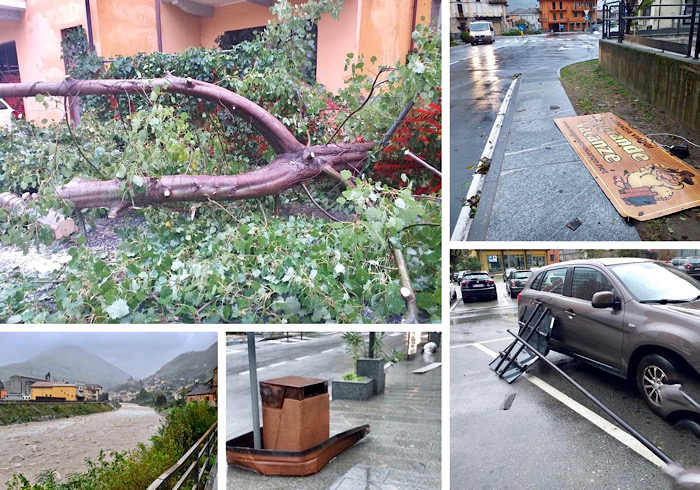 Danni in tutto il paese: notte di vento forte e pioggia a Villadossola. Foto e video
