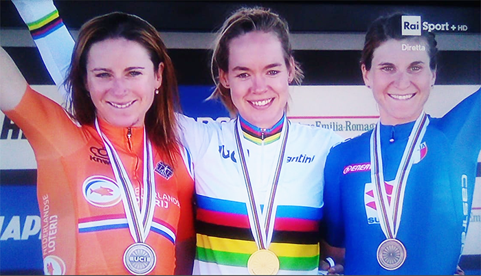 Elisa Longo Borghini è medaglia di bronzo al mondiale di Imola