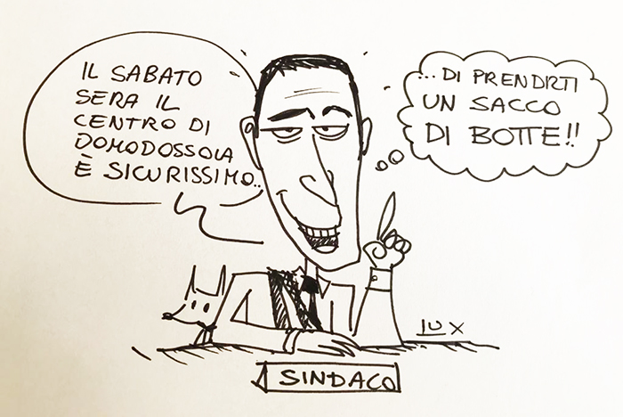 La movida turbolenta di Domodossola nella nuova vignetta di Carlo Lux