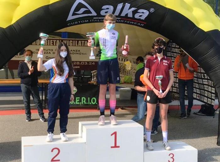 Lavinia Ottone del Pedale Ossolano terza a Crema