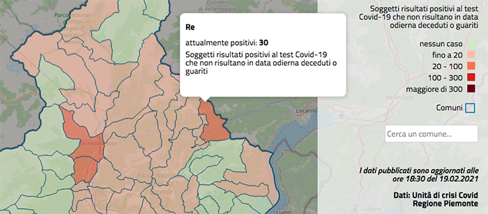 Vigezzo: il comune di Re in lockdown. La zona rossa scatta alle 18 di sabato. Chiuse tutte le scuole della valle