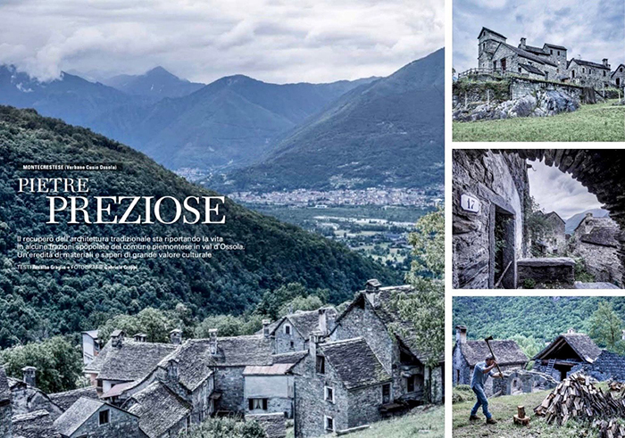 Montecrestese e la sua architettura in pietra  protagonisti su Bell'Italia grazie agli scatti di Gabriele Croppi