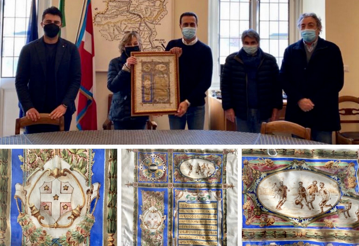 La Juventus Domo dona al Comune di Domodossola una pergamena datata 28 marzo 1921