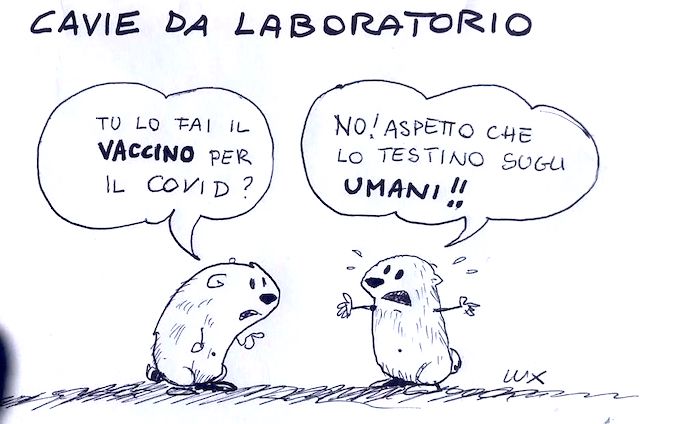 La vignetta di Lux: cosa pensano le cavie sui vaccini 