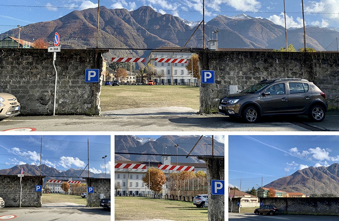 Aperto un varco nel muro del collegio Rosmini per creare un posteggio pubblico provvisorio
