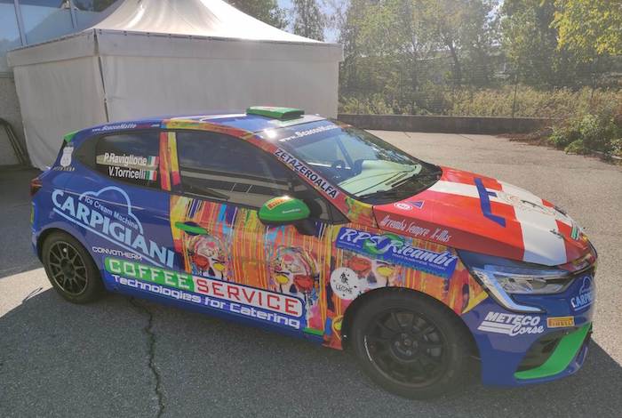 Paolo Raviglione al via del Rally di Spagna, prova di campionato del mondo