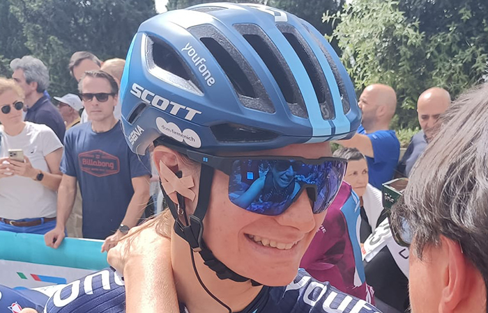 Quinta Francesca Barale nella terza tappa del Tour de l' Avenir Femmes