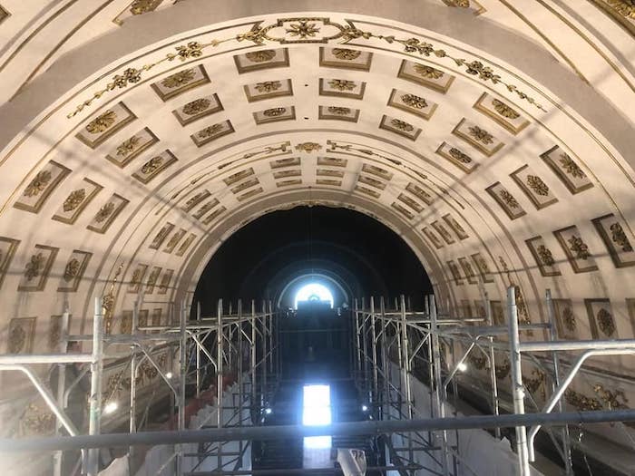 Restauri in Collegiata: la volta svela i colori originali - Foto