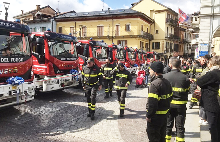 Inaugurate le 9 nuove autopompe dei Vigili del fuoco del Vco. Fotogallery