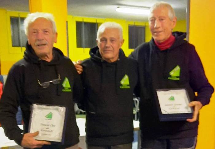 Premiati dal presidente Trapani Cleto Venturini e Giacomo Gambarri della Caddese