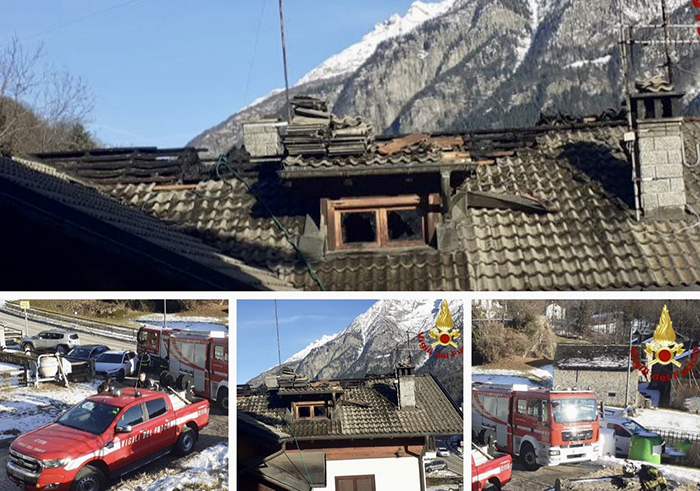 Premia: brucia il tetto di una casa. Locali dichiarati inagibili, ingenti danni
