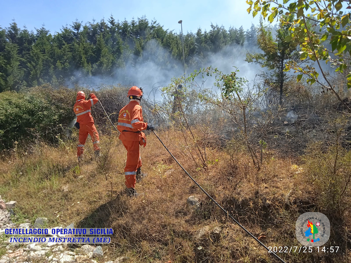 Dal VCO, volontari Aib impegnati nello spegnimento dei roghi in Sicilia