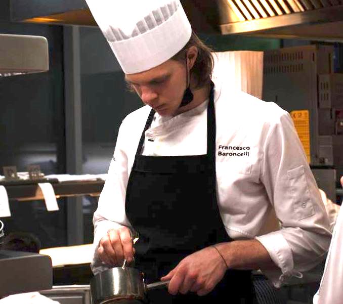 Francesco Baroncelli, 19 anni: dal Rosmini alla cucina del tre stelle Michelin a Oslo