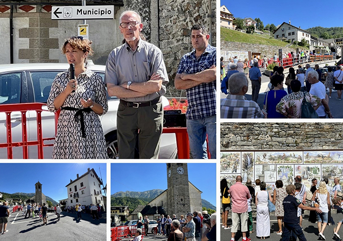 Inaugurata a Bognanco San Lorenzo l'istallazione tratta da un'opera del pittore Renzo Foglietta. Fotogallery