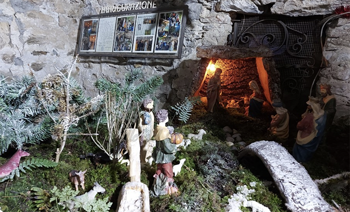 Allestito il Presepe nella Cripta del Santuario di Croppo a Ceppo Morelli. Foto