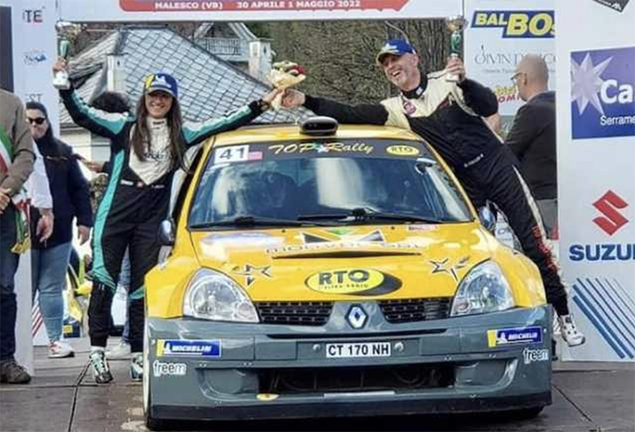  Fradelizio-Daldini in gara nella finale della Coppa Italia Rally Aci sport a Cassino