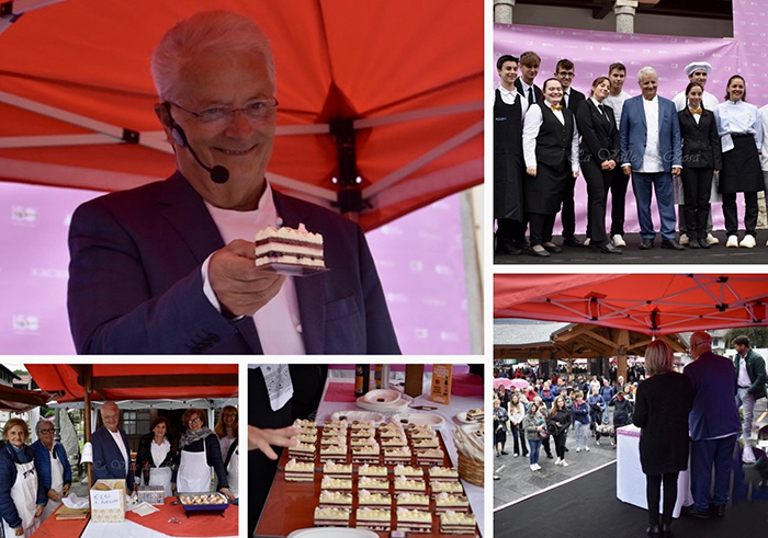 Il maestro pasticciere Iginio Massari celebra il Monte Rosa con una cheesecake "alla macugnaghese". Fotogallery