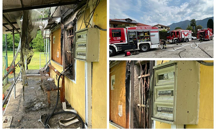 Incendio al bar del campo sportivo di Bagnella. Intervento in corso, nessun ferito