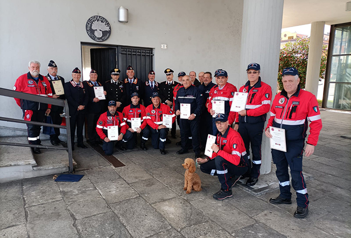 L'Associazione Carabinieri premia 12 soci per l’impegno per l’emergenza Covid